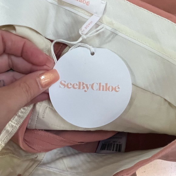 Seeby Chloe TROUSERS 6T7 - Muted Clay wide leg NEW with tag size 8 (40) - Picture 8 of 12